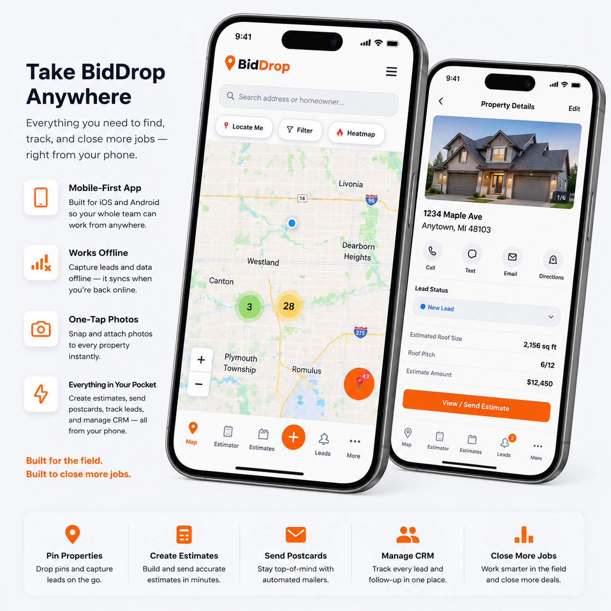 BidDrop mobile app interface